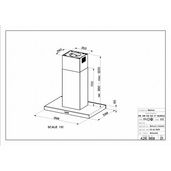 FABER - Okap wyspowy - STILO COMFORT ISOLA BK MATT 90/2