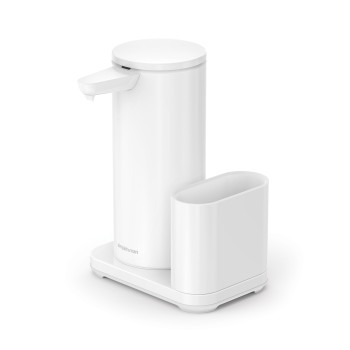SIMPLEHUMAN - Dozownik bezdotykowy 414ml z pojemnikiem - biały