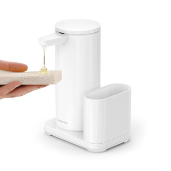 SIMPLEHUMAN - Dozownik bezdotykowy 414ml z pojemnikiem - biały