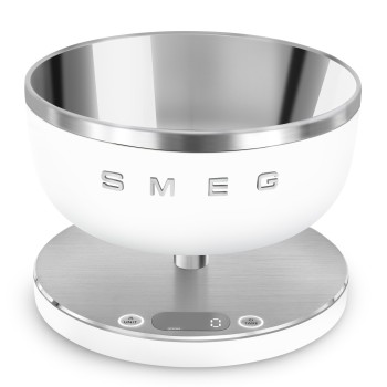 Smeg - Cyfrowa waga kuchenna, biały mat z linii Collezione KSC01WHMWW