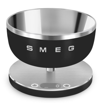 Smeg - Cyfrowa waga kuchenna czarny mat z linii Collezione KSC01BLMWW