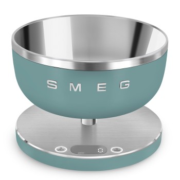 Smeg - Cyfrowa waga kuchenna, szmaragdowy mat z linii Collezione KSC01EGMWW