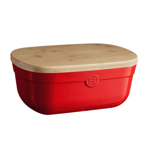 Emile Henry - Chlebak ceramiczny - EH348750 czerwony
