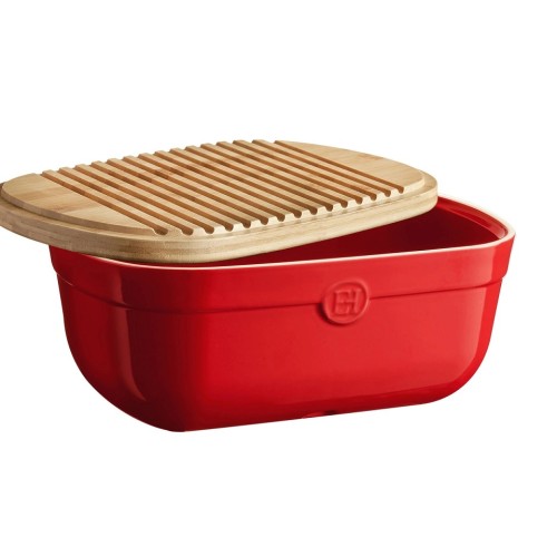 Emile Henry - Chlebak ceramiczny - EH348750 czerwony