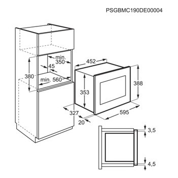 Electrolux - Kuchenka mikrofalowa z ramką do zabudowy LMS2203EMX - Wyprzedaż ekspozycji