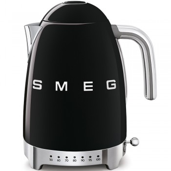 SMEG - Czajnik elektryczny z regulacją temperatury 1,7l. czarny KLF04BLEU
