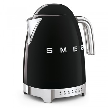 Smeg - Czajnik elektryczny z regulacją temperatury 1,7l. czarny z linii 50's Style KLF04BLEU