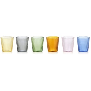 Zestaw 6 szklanek 300 ml - różne kolory
