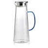 Dzbanek plisowany 1,6l - transparentny/ niebieski uchwyt