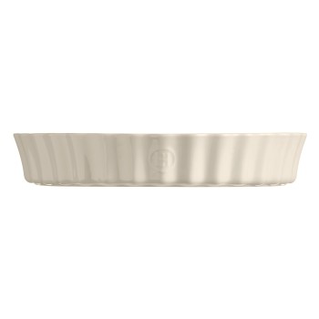 Emile Henry - Głębokie naczynie ceramiczne  do tarty - 32 CM - kremowy EH026032