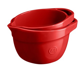 Emile Henry - Ceramiczna misa do mieszania ciasta 3,5 l- czerwony EH346563