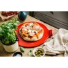 Gładki kamień do pizzy 37cm- czerwony