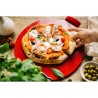 Gładki kamień do pizzy 37cm- czerwony
