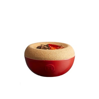 Emile Henry - Ceramiczny pojemnik na sól- czerwony EH348761