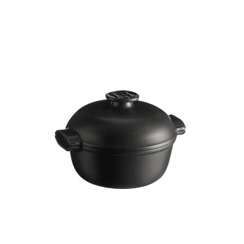 Emile Henry - Ceramiczny garnek na indukcję 2,5 L - czarny EH779563