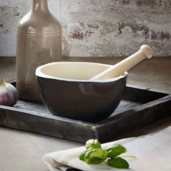 Emile Henry - Ceramiczny moździerz z tłuczkiem- czarny EH790255