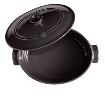 Owalny garnek ceramiczny 6L - czarny