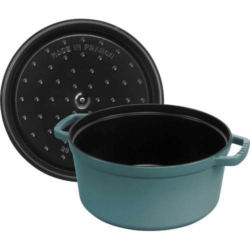 STAUB LA COCOTTE Garnek żeliwny okrągły 5.2 ltr, eukaliptusowy