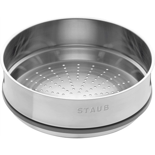 STAUB LA COCOTTE Garnek żeliwny okrągły z wkładem 3.8 ltr grafitowy