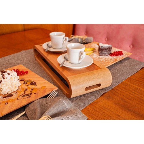 ARTELEGNO VASD Dwustronna taca z drewna bukowego 21 x 43 cm