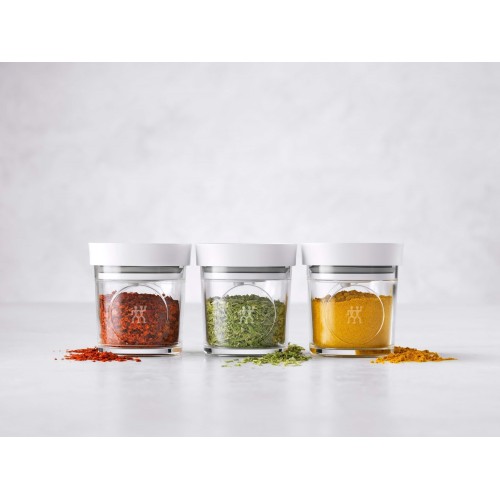 ZWILLING FRESH & SAVE CUBE 3 pojemniki plastikowe XS - 120 ml, szary
