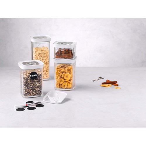 ZWILLING FRESH & SAVE CUBE Zestaw pojemników plastikowych S - szary