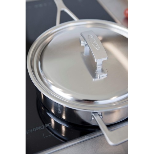 DEMEYERE INDUSTRY 5 Patelnia głęboka 2H z pokrywką 24 cm