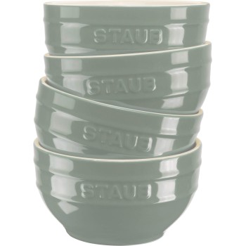 STAUB SERVING Zestaw 4 misek 12 cm, eukaliptusowy
