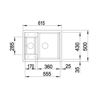 BLANCO METRA 6 Silgranit PuraDur Biały odwracalny 61,5x50cm - 516157 -