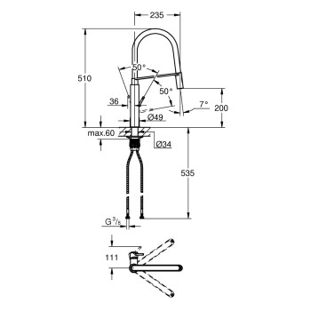 Grohe bateria VIAMO 30433000