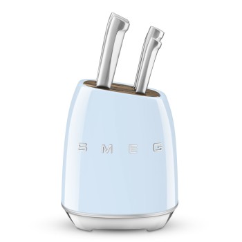 Smeg - Blok z zestawem 6 noży KBSF02PB , Pastelowy błękit