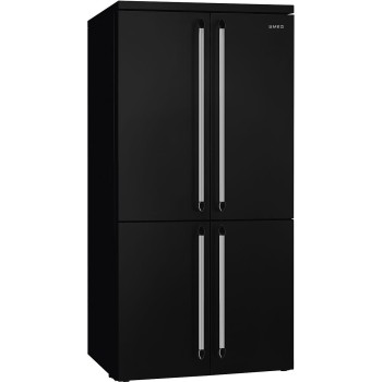Smeg - Lodówka Wolnostojąca czterodrzwiowa z linii Victoria czarna, FQ960BL6
