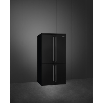 Smeg - Lodówka Wolnostojąca czterodrzwiowa z linii Victoria czarna, FQ960BL6