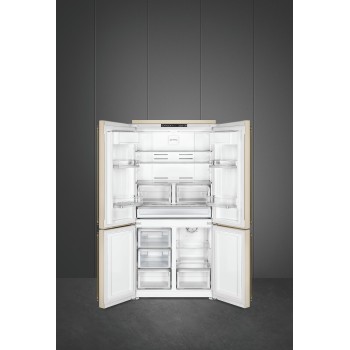 Smeg - Lodówka Wolnostojąca czterodrzwiowa z linii Coloniale kremowa, FQ60CPO6