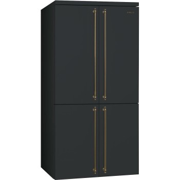 Smeg - Lodówka Wolnostojąca czterodrzwiowa z linii Coloniale, antracytowa FQ60CAO6