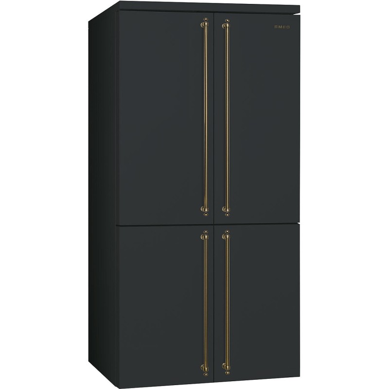 Smeg - Lodówka Wolnostojąca czterodrzwiowa z linii Coloniale, antracytowa FQ60CAO6