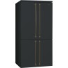 Smeg - Lodówka Wolnostojąca czterodrzwiowa z linii Coloniale, antracytowa FQ60CAO6