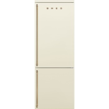 Smeg - Lodówka wolnostojąca  z zamrażarką na dole z linii Coloniale, kremowa FA8005RPO6