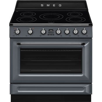 Smeg - Kuchnia wolnostojąca z płytą indukcyjną 90x60 cm z linii Victoria TR90IPGR + mikser GRATIS