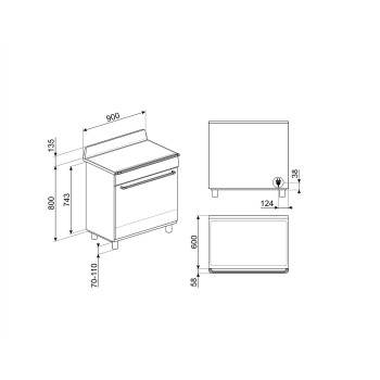 Smeg - Kuchnia wolnostojąca z płytą indukcyjną 90x60 cm z linii Victoria TR90IPGR + mikser GRATIS
