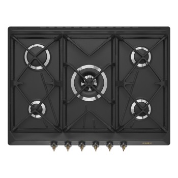 Smeg - Gazowa płyta kuchenna z linii Coloniale antracytowa SRV876AOGH