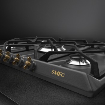 Smeg - Gazowa płyta kuchenna z linii Coloniale antracytowa SRV876AOGH