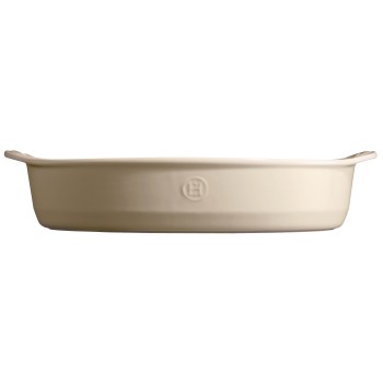 Emile Henry - Ceramiczne owalne naczynie do zapiekania - 41x26cm - kremowy EH029054