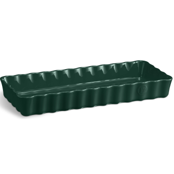 Emile Henry - Ceramiczne naczynie do tarty- 36x15x5cm - cedrowy/zielony EH076034