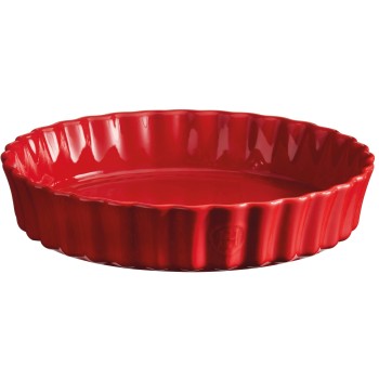 Emile Henry - Ceramiczne naczynie do tarty 24cm - czerwony EH346024