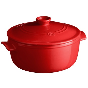 Emile Henry - Ceramiczny garnek 4L - czerwony EH344540