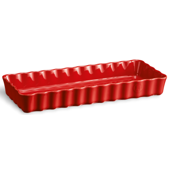 Emile Henry - Ceramiczne naczynie do tarty- 36x15x5cm - czerwony EH346034