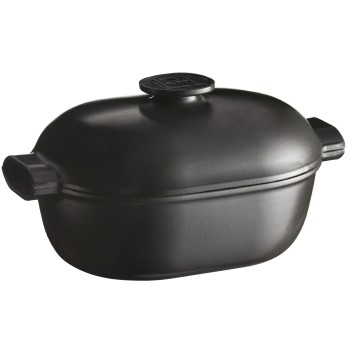 Emile Henry - Ceramiczny garnek na indukcję 4,5L - czarny EH779565