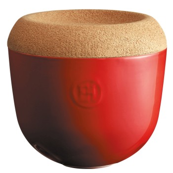 Emile Henry - Ceramiczny pojemnik na czosnek - czerwony EH348763