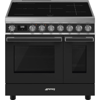 Smeg - Kuchnia wolnostojąca antracytowa z płytą indukcyjną 90x60 cm z linii Portofino CPF92IMA + mikser GRATIS
